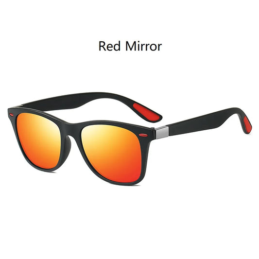 Óculos de Sol Red Mirror, Unisex, Anti-Glare com UV400 | Ideal para pescaria.